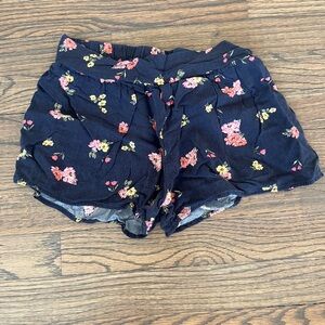 Floral Girl’s Shorts - Navy